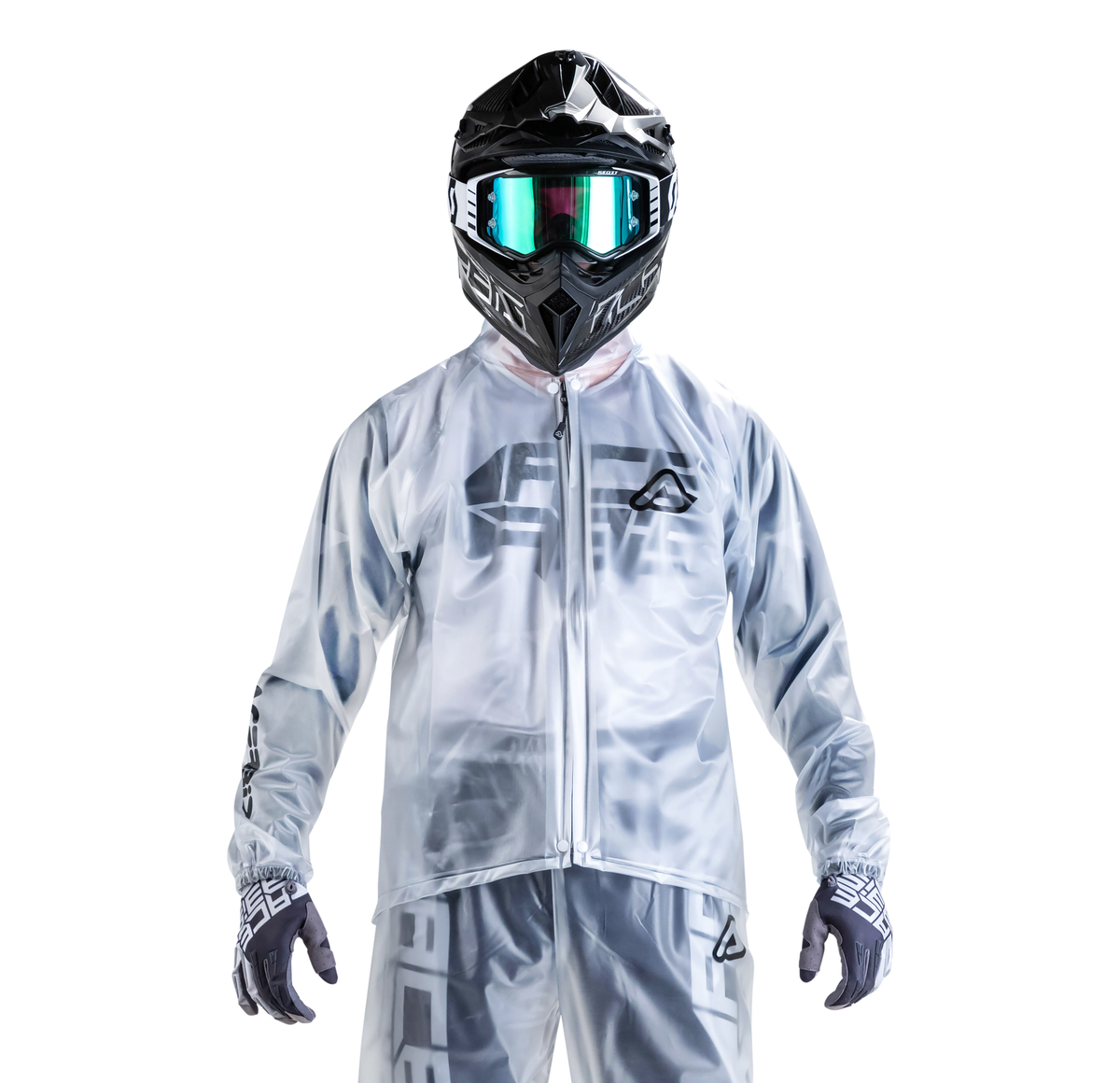 GIUBBOTTO TRASPARENTE 3.0 TAGLIA L/XL ANTPIOGGIA MOTO SCOOTER IMPERMEABILE