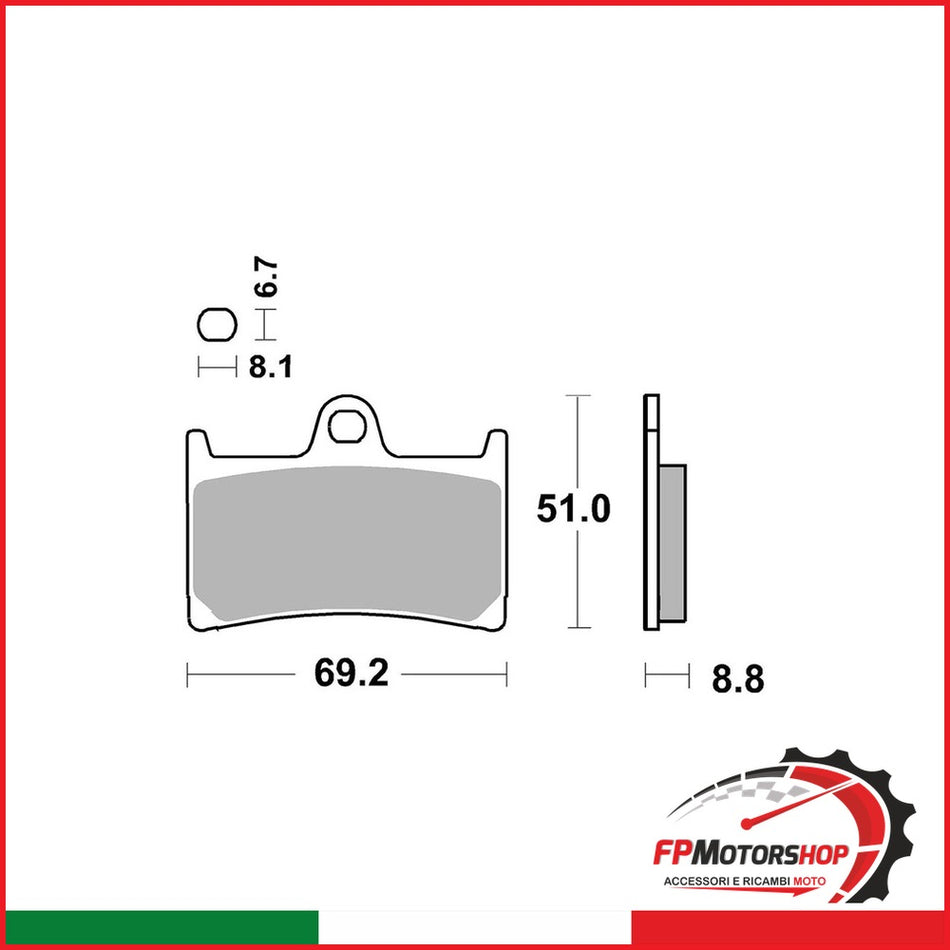 [07077XS] PASTIGLIE BREMBO XS07077XS - foto brandizzata