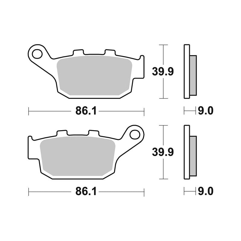 PASTIGLIE FRENO MOTO BREMBO 07HO53SP SP HONDA KAWASAKI SUZUKI VOGE
