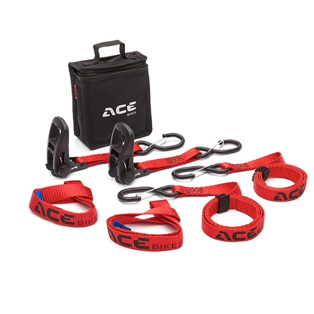 SET 2 CINGHIE A CRICCHETTO PER FISSAGGIO TRASPORTO MOTO ACEBIKES