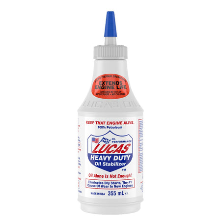 [40686] LUCAS HEAVY DUTY OIL STABILIZER 355ML MIGLIORA LA LUBRIFICAZIONE DEL OLIO MOTORE
