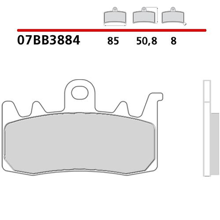 PASTIGLIE FRENO BREMBO ANTERIORI SINTERIZZATE GENUINE PINZE BREMBO (1 COPPIA PER DISCO) (SOLO PER PINZE BREMBO)