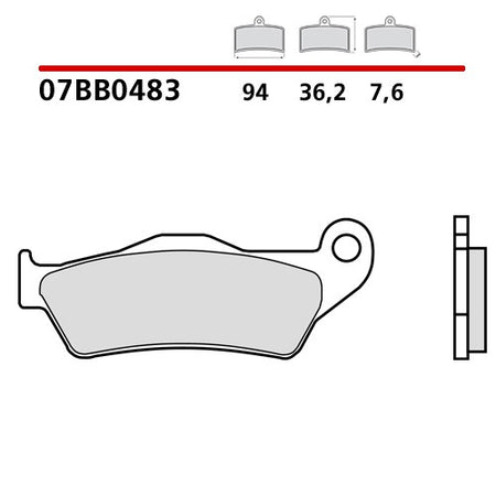 [07BB0483] PASTIGLIE FRENO BREMBO mod: APRILIA ,BENELLI, BMW, MIMOTA..