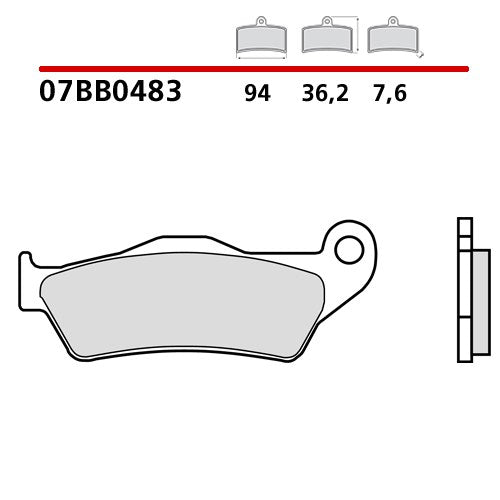 [07BB0483] PASTIGLIE FRENO BREMBO mod: APRILIA ,BENELLI, BMW, MIMOTA..