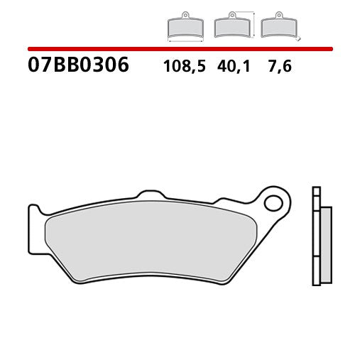 [07BB0306] PASTIGLIE FRENO BREMBO mod: APRILIA, BIMOTA, BMW, CFMOTO, DUCATI...