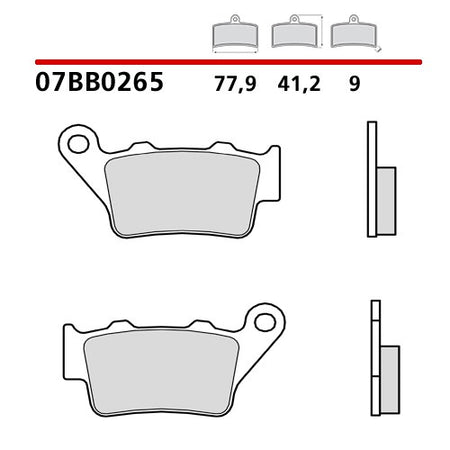 [07BB0265] PASTIGLIE FRENO BREMBO mod: APRILIA, BMW, DUCATI, HONDA, HUQVARNA, KTM, TM, TRIUMPH, YAMAHA