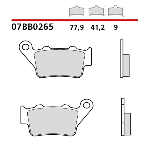 [07BB0265] PASTIGLIE FRENO BREMBO mod: APRILIA, BMW, DUCATI, HONDA, HUQVARNA, KTM, TM, TRIUMPH, YAMAHA