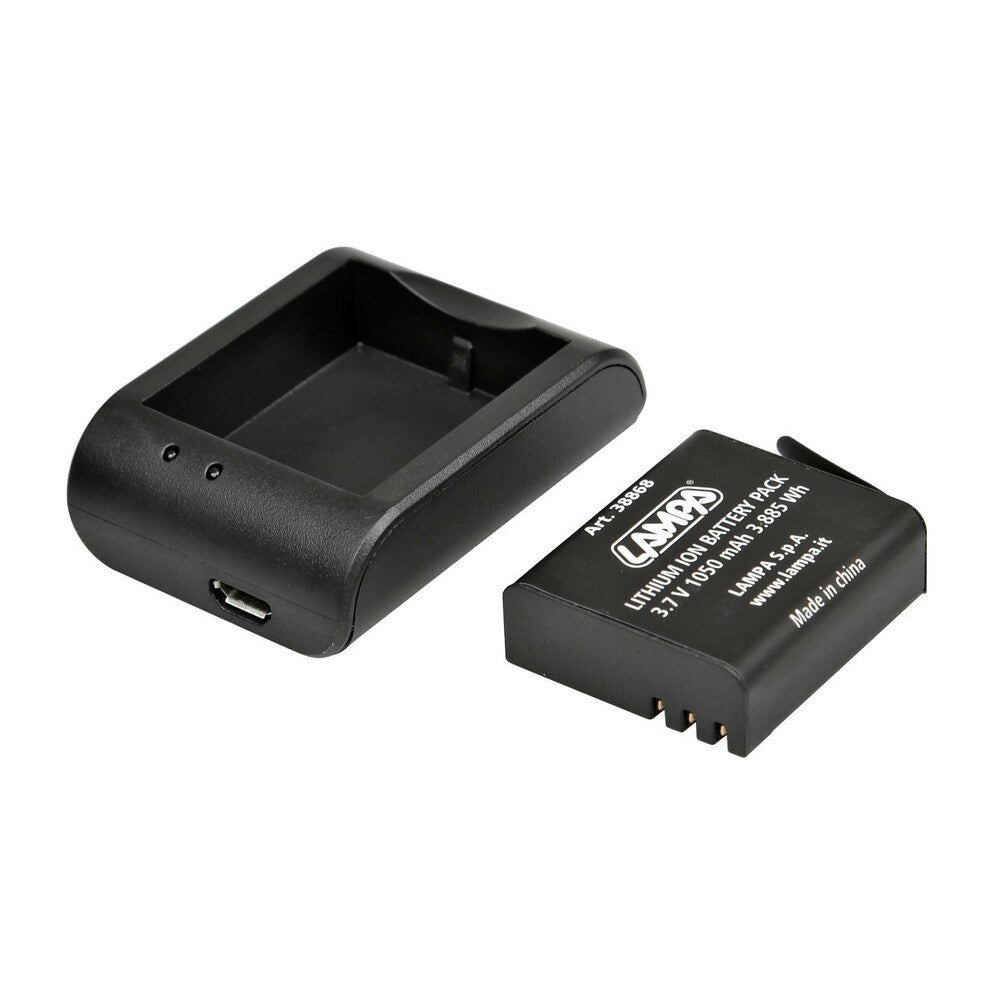 [38867] *BASE DI RICARICA + BATTERIA 1050MAH PER ACTION CAMERA