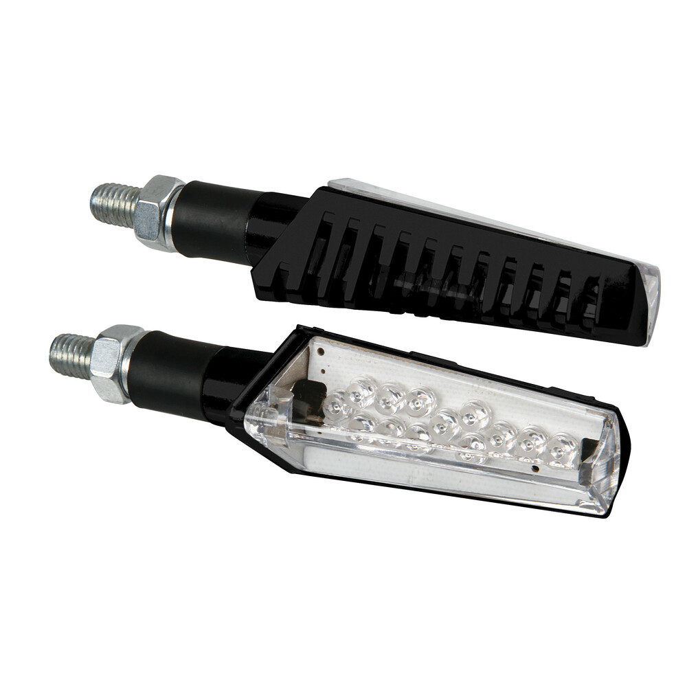 COPPIA FRECCE UNIVERSALI PER MOTO JABRA INDICATORI DI DIREZIONE A LED 12V NERO