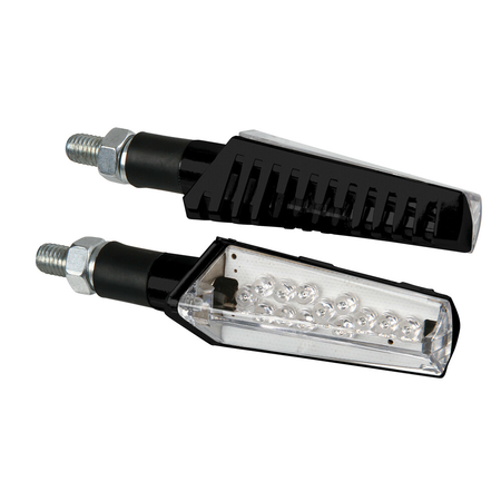 COPPIA FRECCE UNIVERSALI PER MOTO JABRA INDICATORI DI DIREZIONE A LED 12V NERO