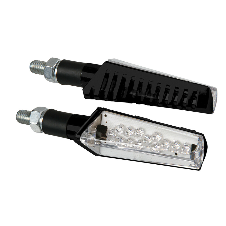 COPPIA FRECCE UNIVERSALI PER MOTO JABRA INDICATORI DI DIREZIONE A LED 12V NERO