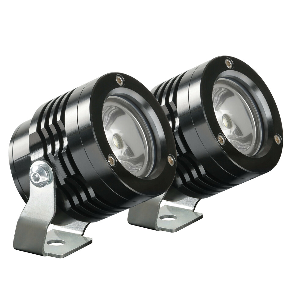 90533 O-LUX COPPIA FARI FARETTI SUPPLEMENTARI MOTO A LED 12V NERO UNIVERSALI