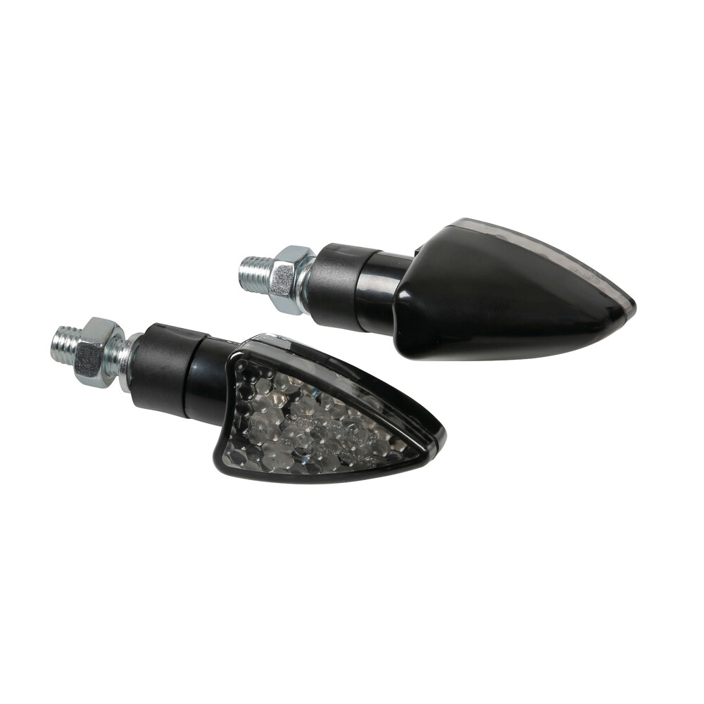 ARROW2 INDICATORI DI DIREZIONE A LED 12V NERO PER MOTO FRECCE LUCI OMOLOGATE