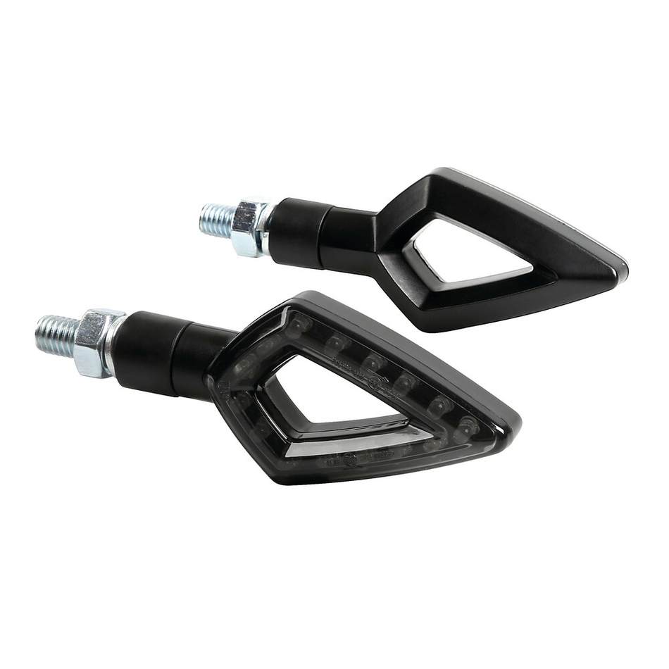 KIER INDICATORI DI DIREZIONE A LED 12V FRECCE MOTO NERO TUNING LUCI OMOLOGATE