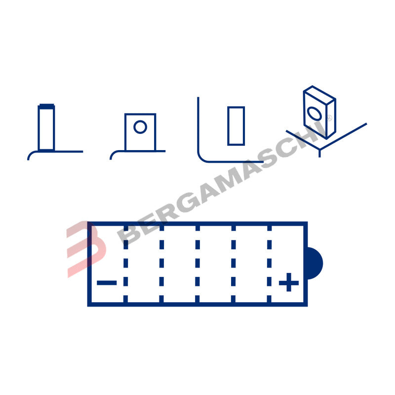 BATTERIA PER MOTO MARELLI 12N20AH-SM 12V 20Ah BMW R60 R65 R80 R100
