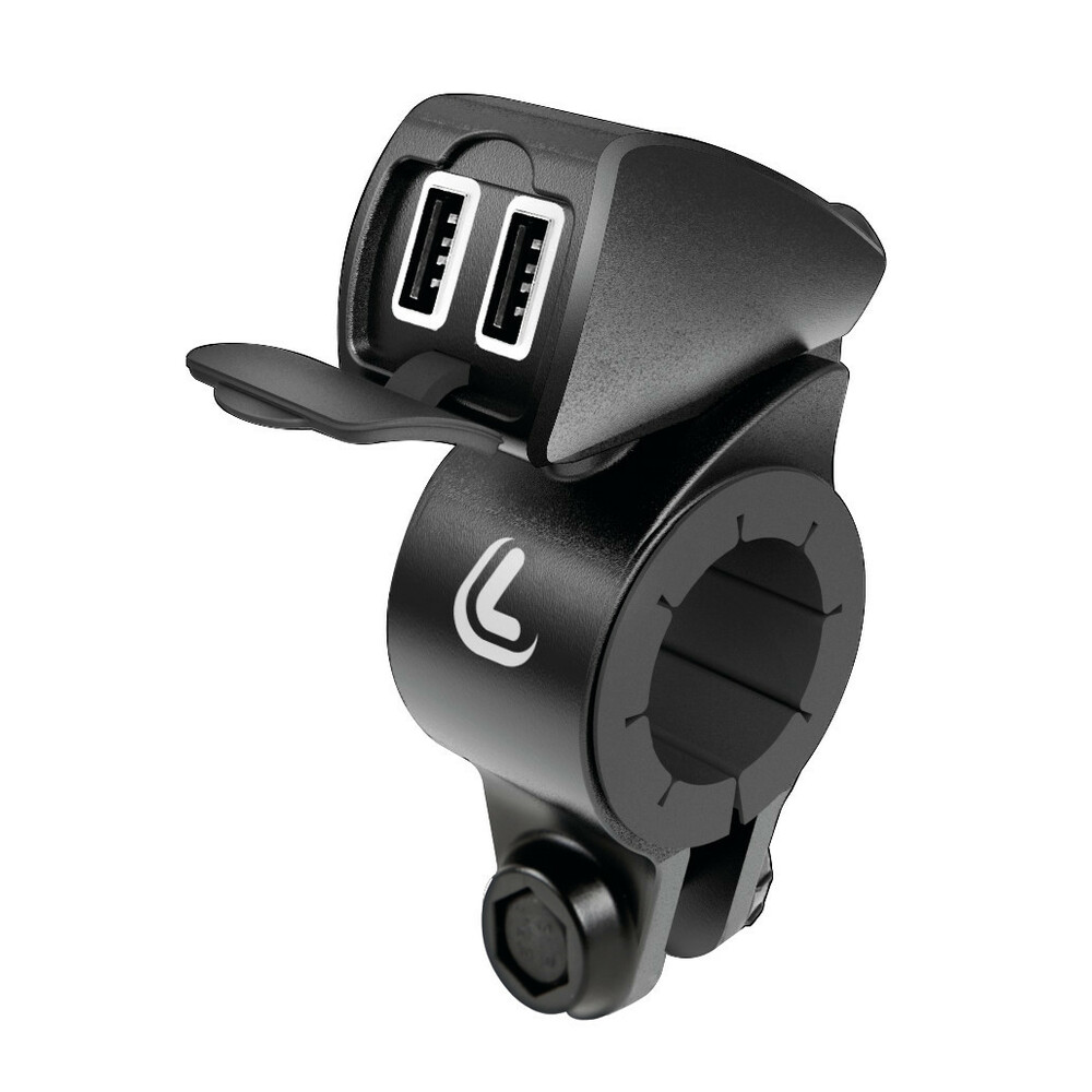 38828 USB-FIX TREK DOPPIO CARICATORE DUAL USB PER MANUBRIO MOTO SCOOTER