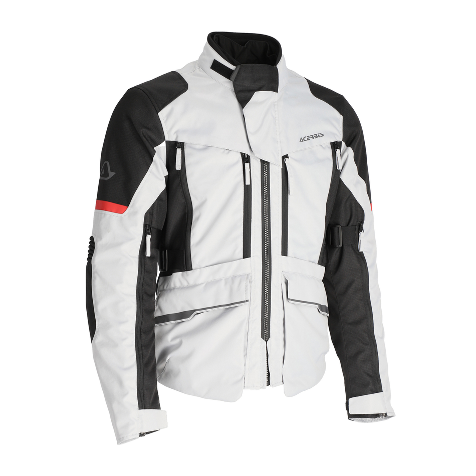 ACERBIS GIACCA MOTO CE X-ROVER GRIGIO ROSSO ENDURO ADVENTURE TURISIMO TAGLIA M