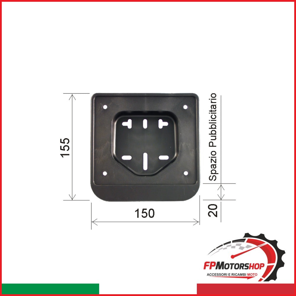 PORTATARGA RMS CLASSIC EUROPEO PER CICLOMOTORI