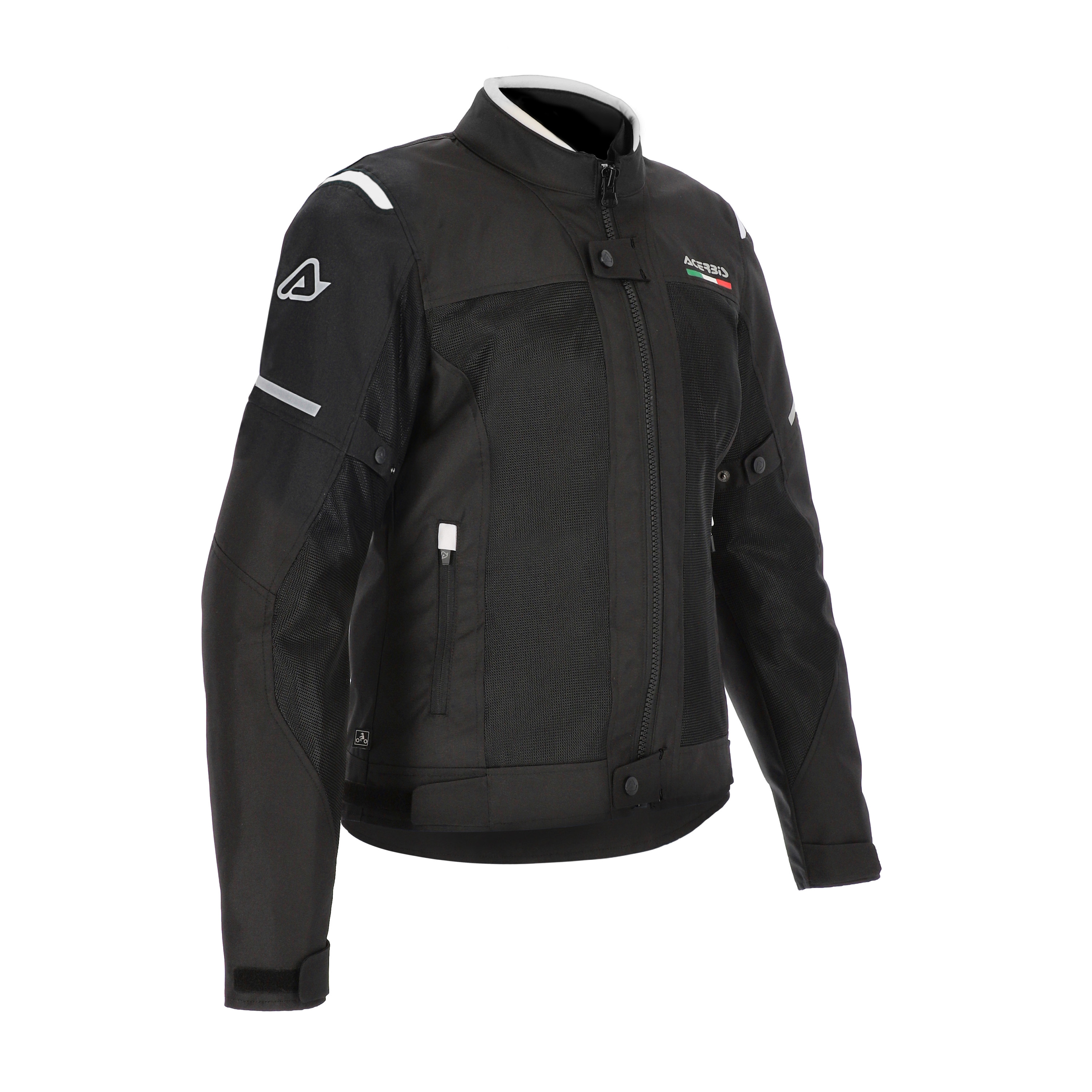 ACERBIS RUBY LADY GIACCA MOTO STRADALE NERO BIANCO TG XS CE PROTEZIONI