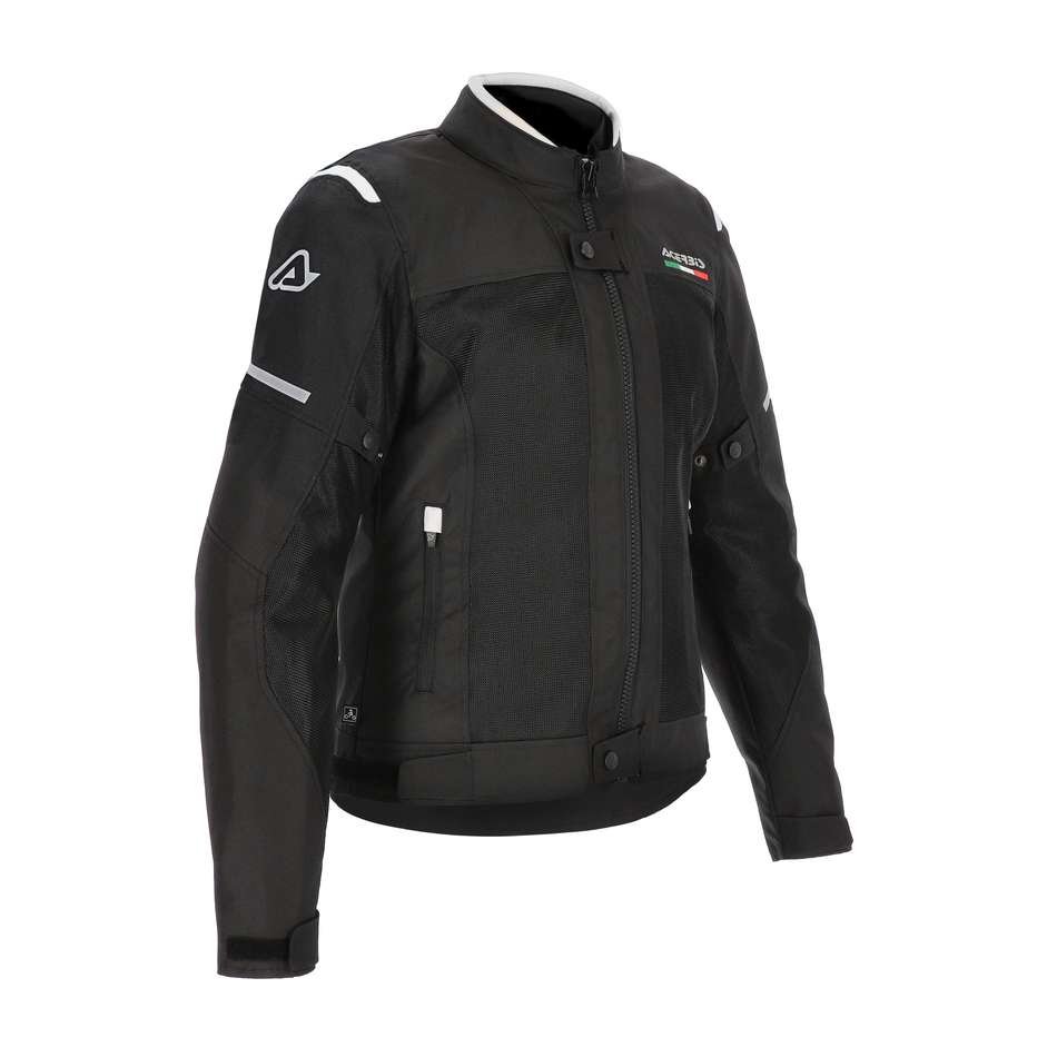 ACERBIS GIACCA MOTO CE ON ROAD RUBY LADY NERO BIANCO TAGLIA L