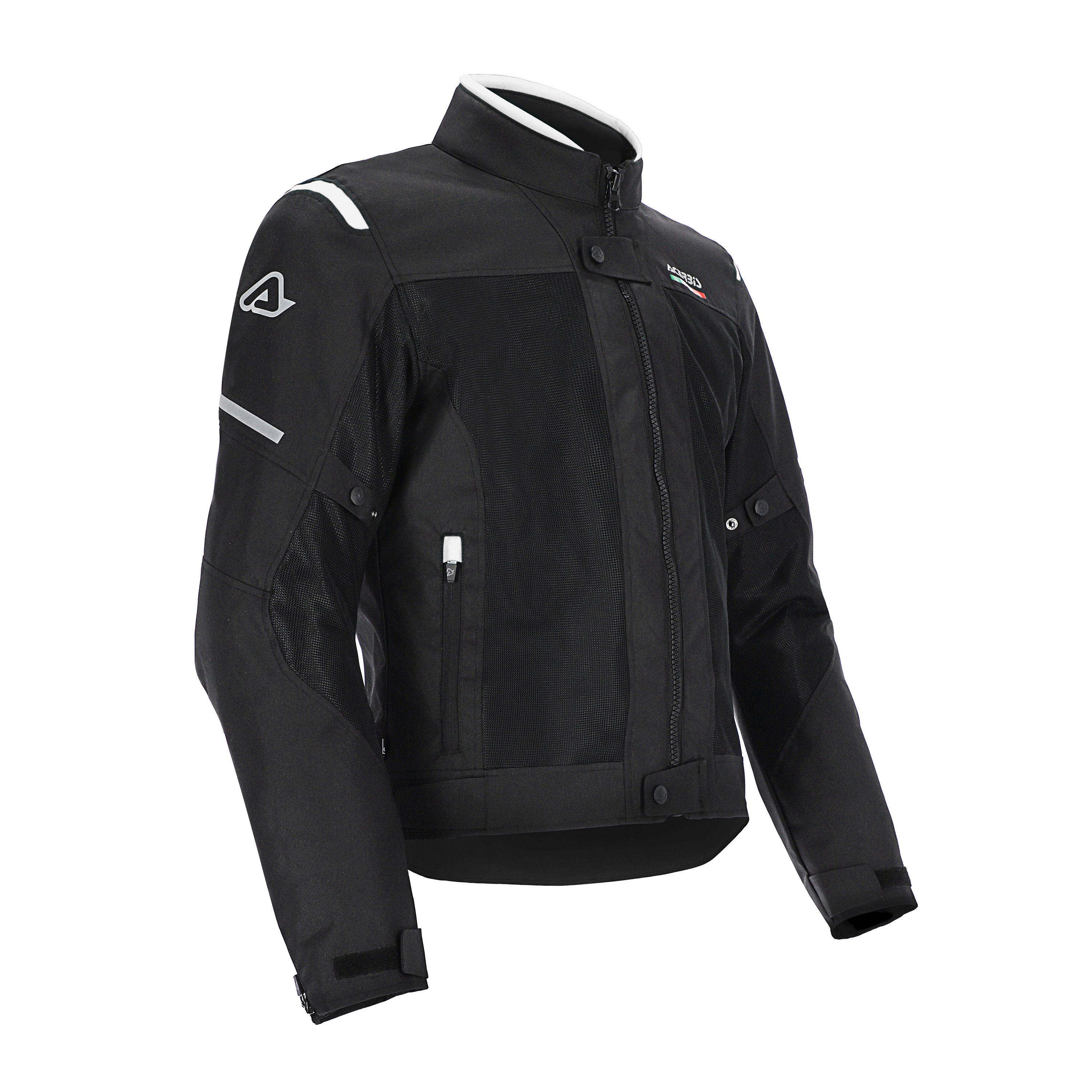 RUBY GIACCA MOTO ON ROAD NERO BIANCO TAGLIA L CE PROTEZIONI IMPERMEABILE