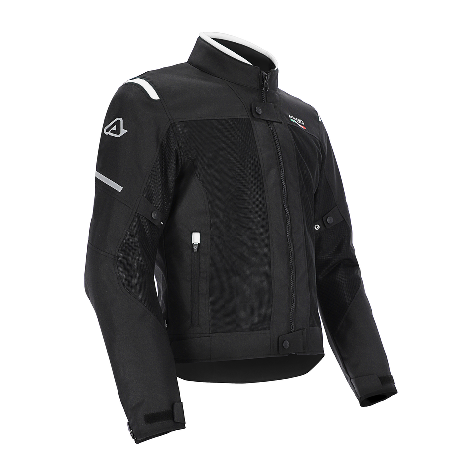 RUBY GIACCA MOTO ON ROAD NERO BIANCO TAGLIA L CE PROTEZIONI IMPERMEABILE