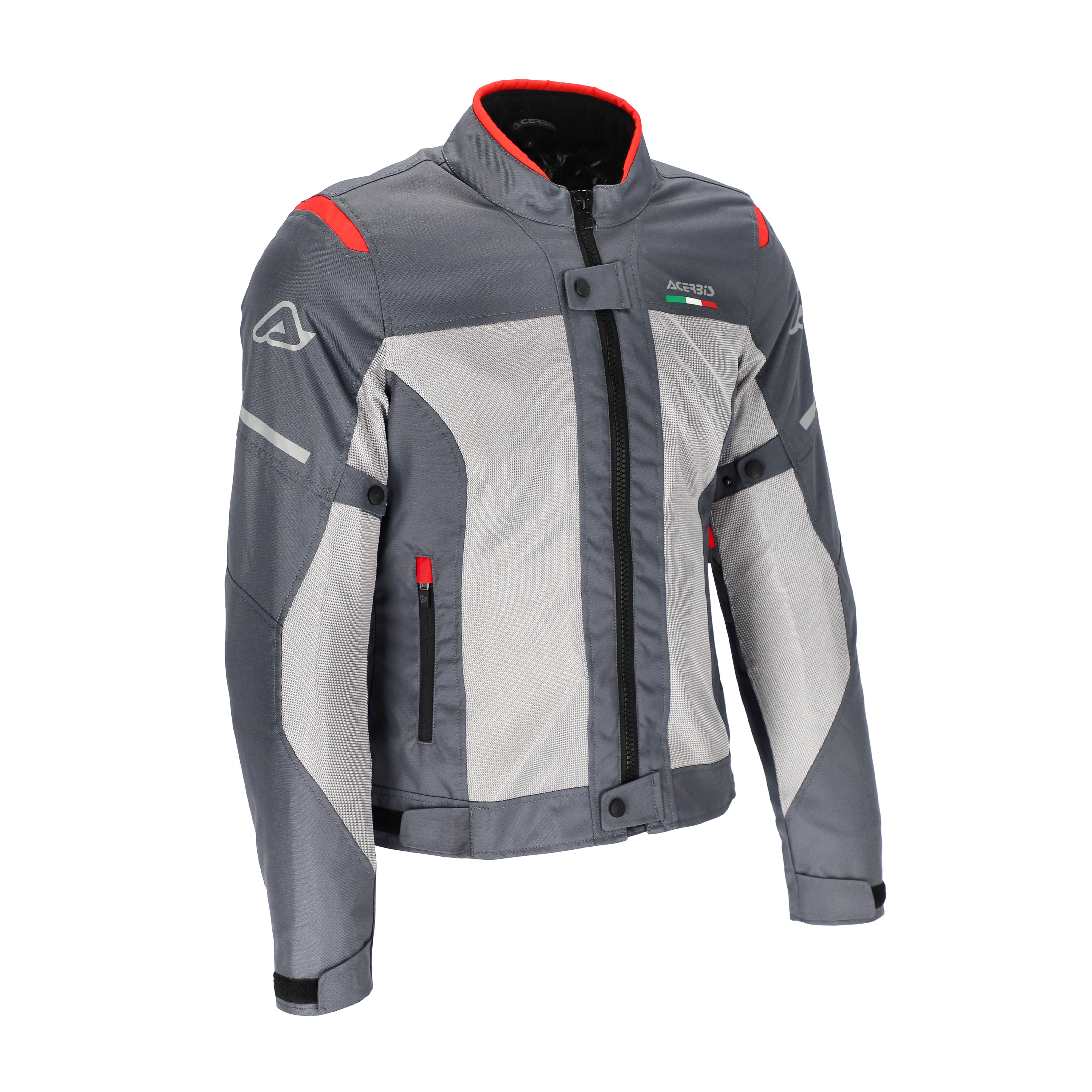 ACERBIS RUBY LADY JACKET CE ON ROAD GRIGIO ROSSO TAGLIA L GIACCA MOTO DONNA