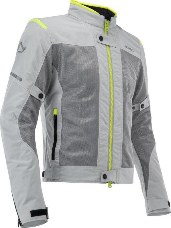 ACERBIS RAMSEY 4 CE GIACCA MOTO IN TESSUTO GRIGIO GIALLO TAGLIA M