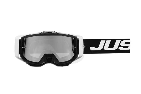 [J1G12-01] MASCHERA JUST1 IRIS 2.0 NERO, LENTE TRASPARENTE