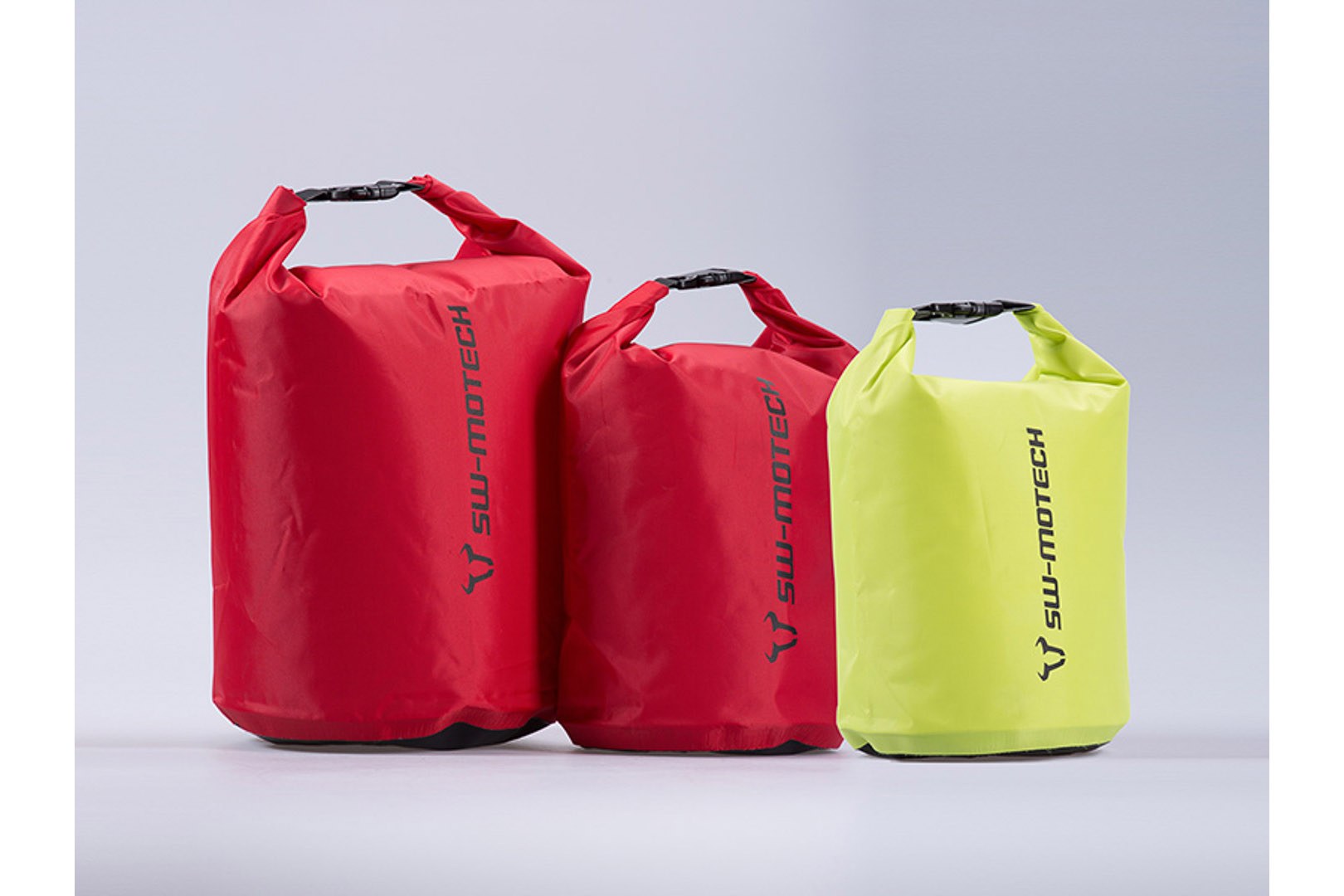 [BC.WPB.00.017.10000] Set di sacche da sella Drypack 4/8/13 l. Giallo/rosso. Impermeabile.