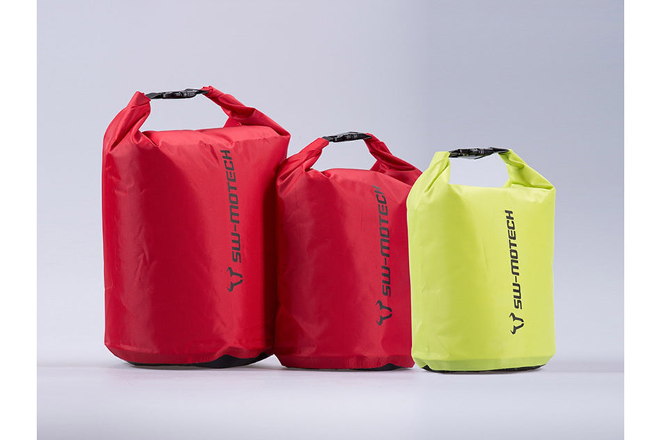 [BC.WPB.00.017.10000] Set di sacche da sella Drypack 4/8/13 l. Giallo/rosso. Impermeabile.