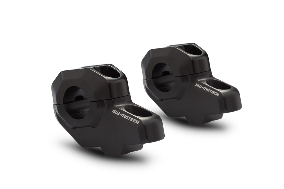 [LEH.00.039.21001/B] Riser manubrio inclinati Ø 22 mm A=30 mm. Posa a 21 mm. Nero.