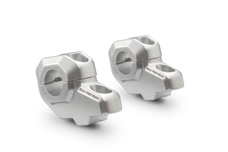 [LEH.00.039.21001/S] Riser manubrio inclinati Ø 22 mm A=30 mm. Posa a 21 mm. Argento.