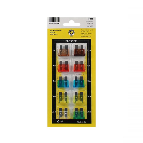 [246151001] KIT 10 FUSIBILI LAMELLARI STANDAR FLOSSER