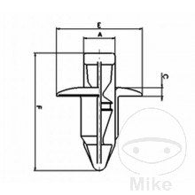 [775.00.52] RIVETTI IN PLASTICA 10 PEZZI