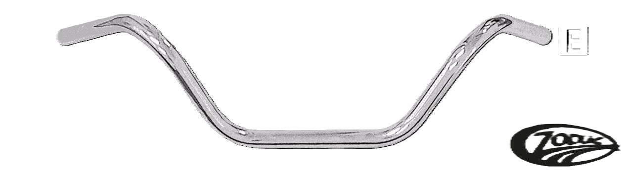 [096014] Ape Hanger 7 1/2', cromato, senza scanalature