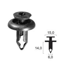[407100010] Rivetto in plastica HONDA - Passaruota, Presa aria, Fanale posteriore