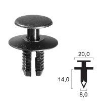 [407100110] Rivetto in plastica BMW - Radiatore