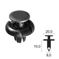 [407100125] Rivetto in plastica HONDA - Parafango