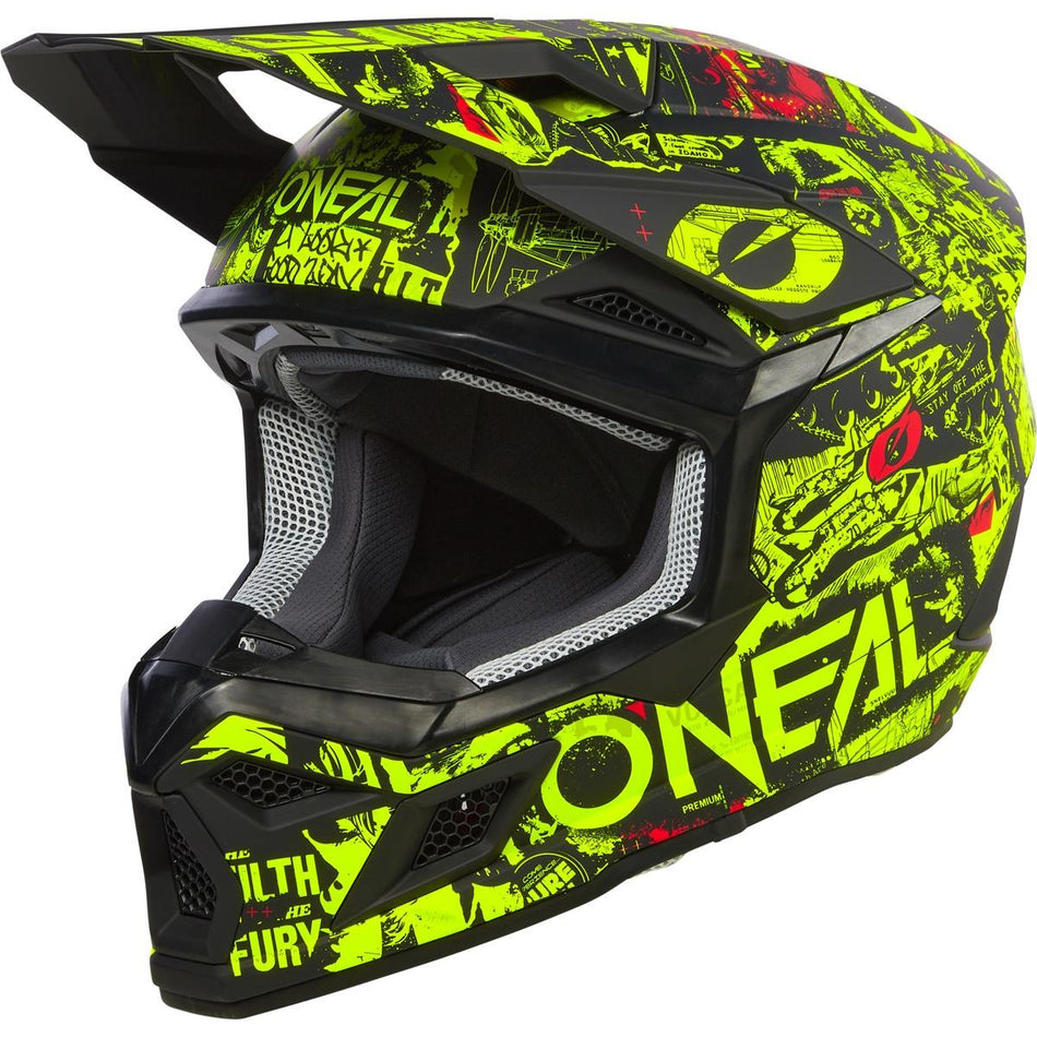 [0625-343] 3SRS Youth Helmet ATTACK black/neon yellow M (51/52 cm)
