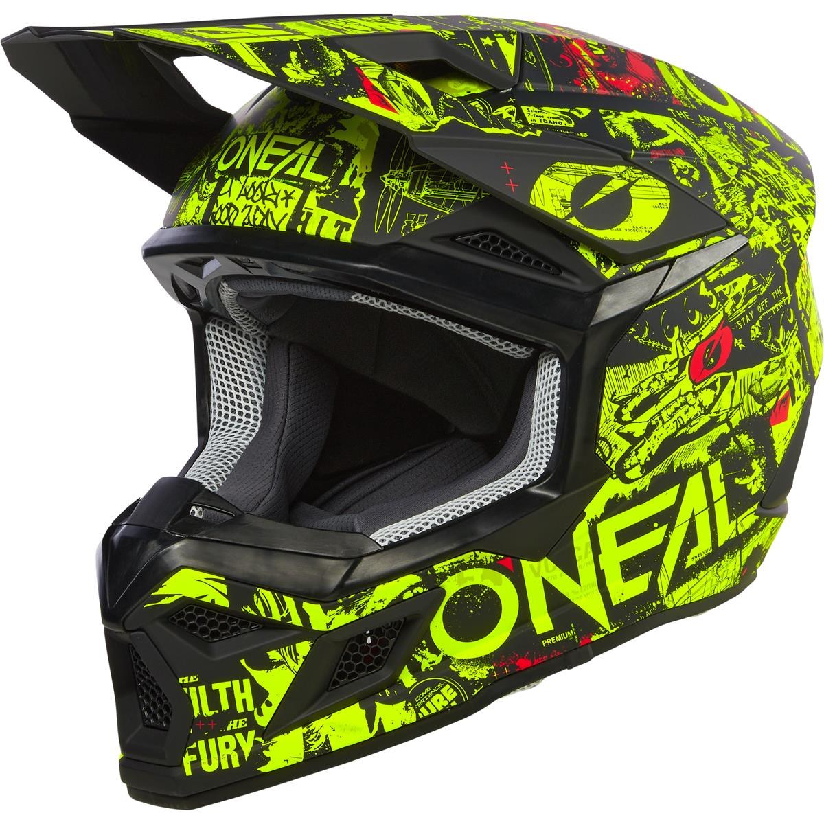 [0625-344] 3SRS Youth Helmet ATTACK black/neon yellow L (53/54 cm)