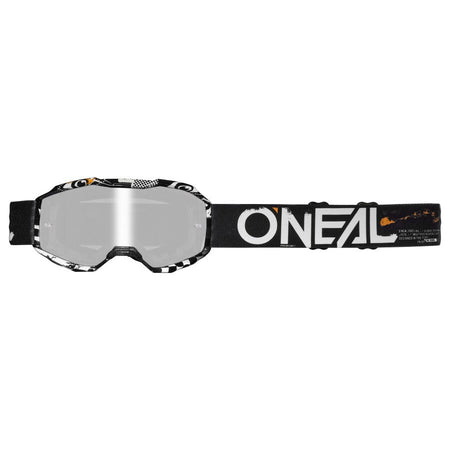 [6029-102] B-10 Youth Goggle ATTACK nero/bianco - specchio argento