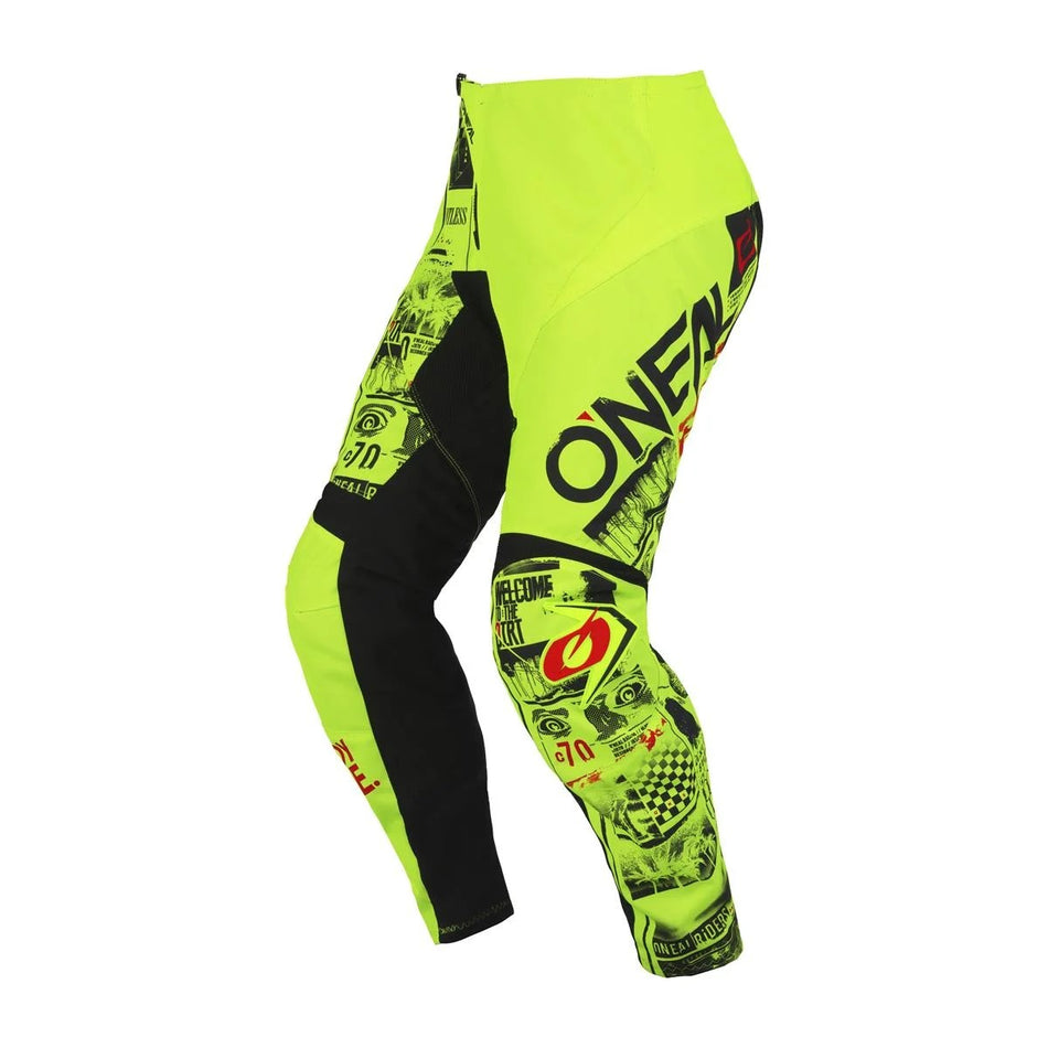 [E022-4626] ELEMENT Pantaloni giovani ATTACK giallo neon/nero 26 (12/14)
