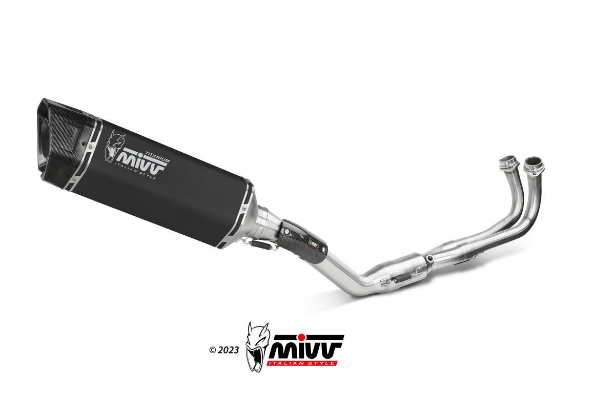 MIVV SPORT FULL SISTEM 2X1 - SR1 - BLACK TITANIUM - YAMAHA T-MAX 560 2022 -->
