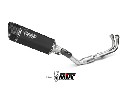 MIVV SPORT FULL SISTEM 2X1 - SR1 - BLACK TITANIUM - YAMAHA T-MAX 560 2022 -->
