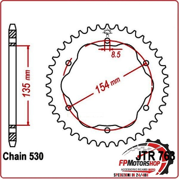 CORONA JT 763 Z40 ZBK JTR763.40ZBK ZINCATA NERA DUCATI