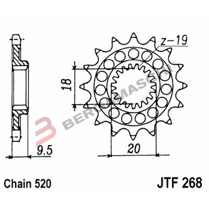 PIGNONE JT 268 Z13 JTF268.13