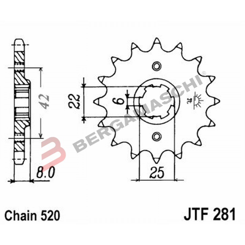 PIGNONE JT 281 Z14 JTF281.14