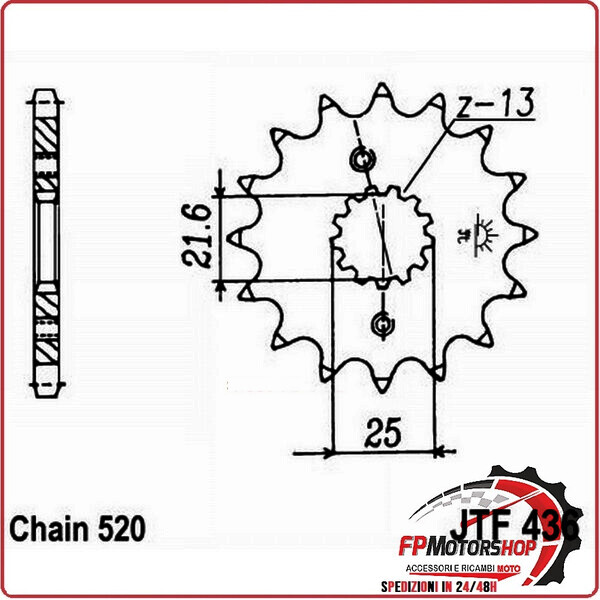 PIGNONE JT 436 Z15 JTF436.15