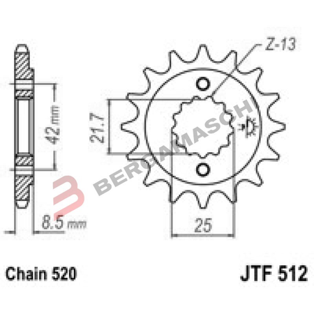 PIGNONE JT 512 Z13 JTF512.13
